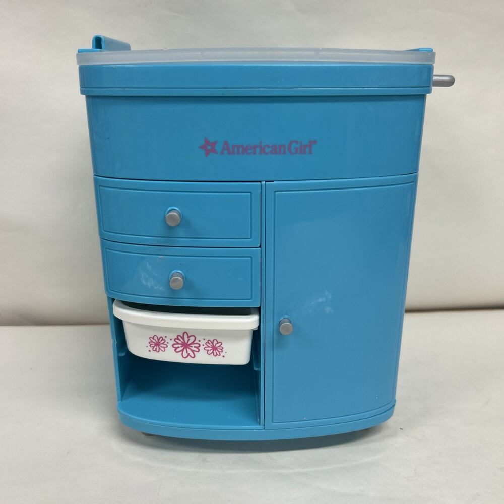 American Girl Doll Salon Center Hair Styling Blue Caddy F5345/ DRG57